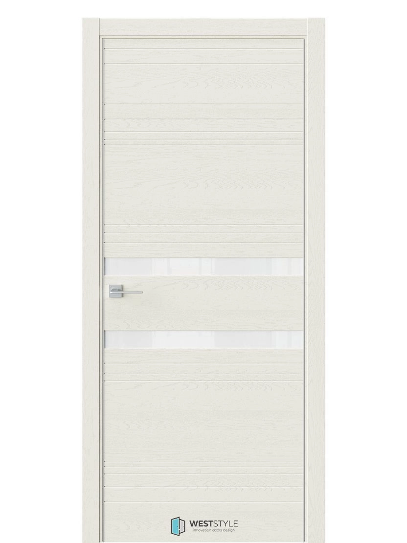 Межкомнатная дверь WestStyle Industrial IN13 ДО Lacobel Аляска Дуб монтана