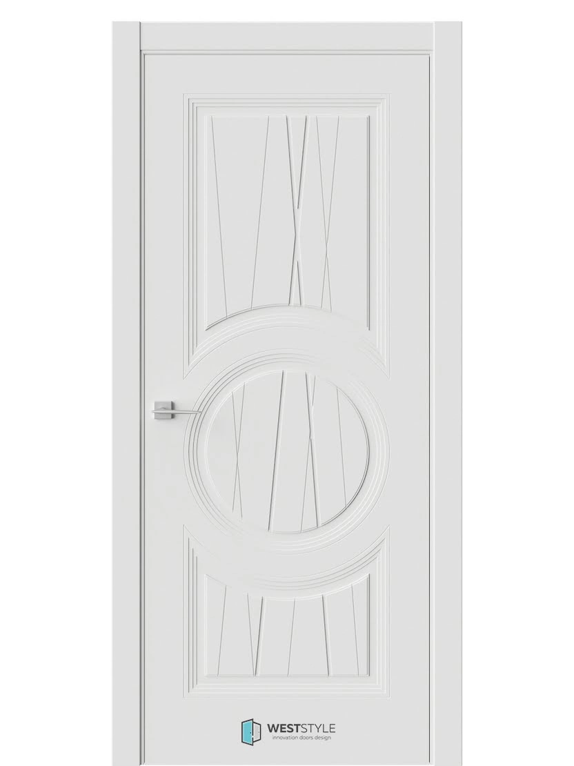 Межкомнатная дверь WestStyle Oberon OB9V ДГ RAL Тон белый